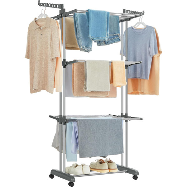 Rebrilliant Metal Standard Drying Rack Wayfair   Metal Standard Drying Rack 